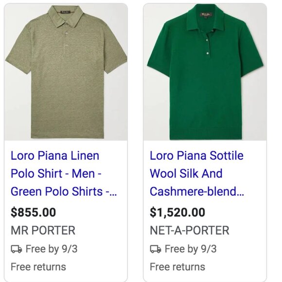 Loro Piana Men's Blue Polo Aloe Linen Shirt *NWT* - Picture 6 of 11